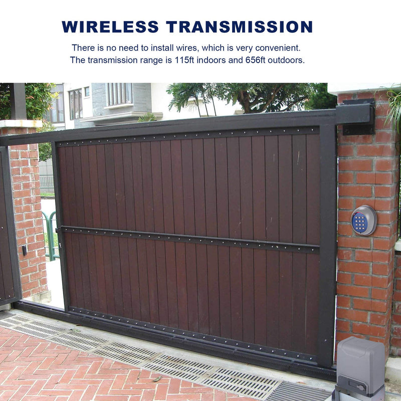 CO-Z Security Wireless Automatic Code Entry Gate Keypad Remote Operator Panel Control for Sliding Gate Opener Motor Wireless Keypad, for Outdoor