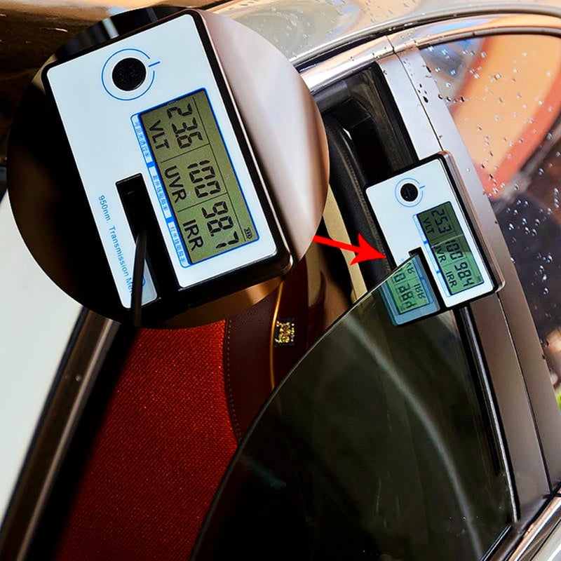 StrongBerry Professional 3-in-1 Solar Meter - Portable Window Tint Meter for Cars, Tests UV (365nm), IR (950nm) & VL (550nm) Rejection on Film, Glass & Auto Tint