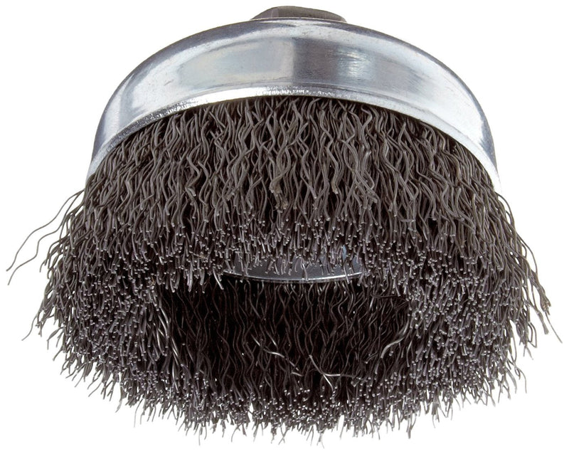 Weiler 36036 Vortec Pro 4" Crimped Wire Cup Brush, .020" Steel Fill, 5/8"-11 UNC Nut, Made in the USA 4" Dia .020" Wire Size