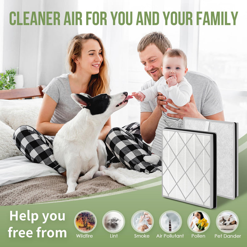 HE401 Filter Replacement for Shark Air Purifier 4 HE401 HE402 HE405 1" x 1" x 1"