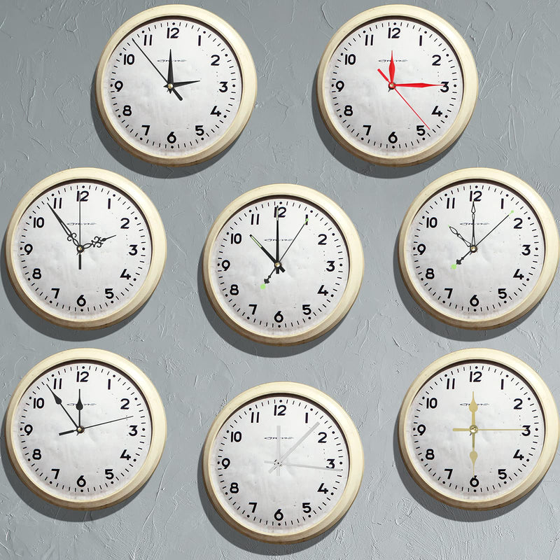 6 Pieces High Torque Clock Movements Long Shaft Clock Movement Mechanism with 8 Different Pairs of Clock Hands Clock Repair Parts for Design Replacement Repairing Clock Accessories