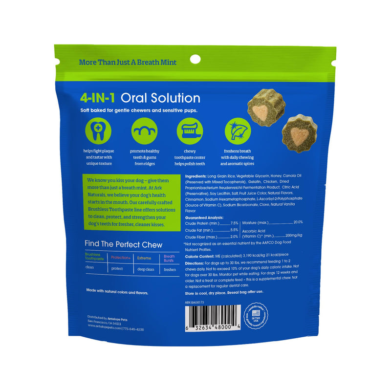Ark Naturals Small Breed Soft Brushless Toothpaste + Breath Bursts Bundle - Vet Formulated Dog Dental Chews for Small Breeds - Helps Reduce Plaque & Tartar, Polishes Teeth, and Freshens Breath