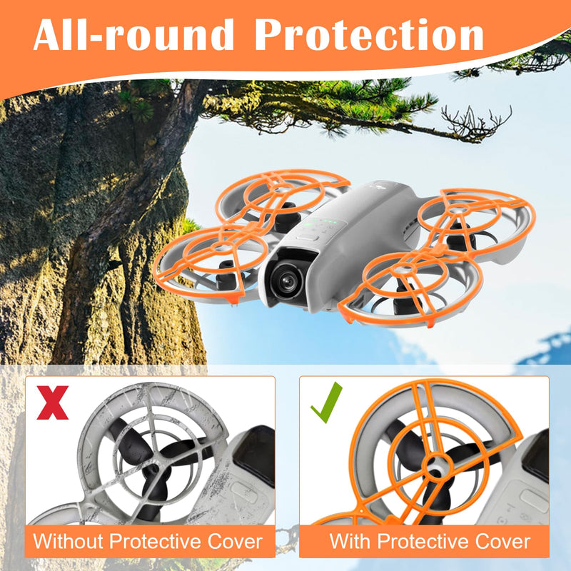 Propeller Guard for Dji Neo, Premium Full Coverage Shield for DJI Neo Drone, Waterproof and Impact Resistant to Protect The Normal Flight of The Drone(Orange) Orange