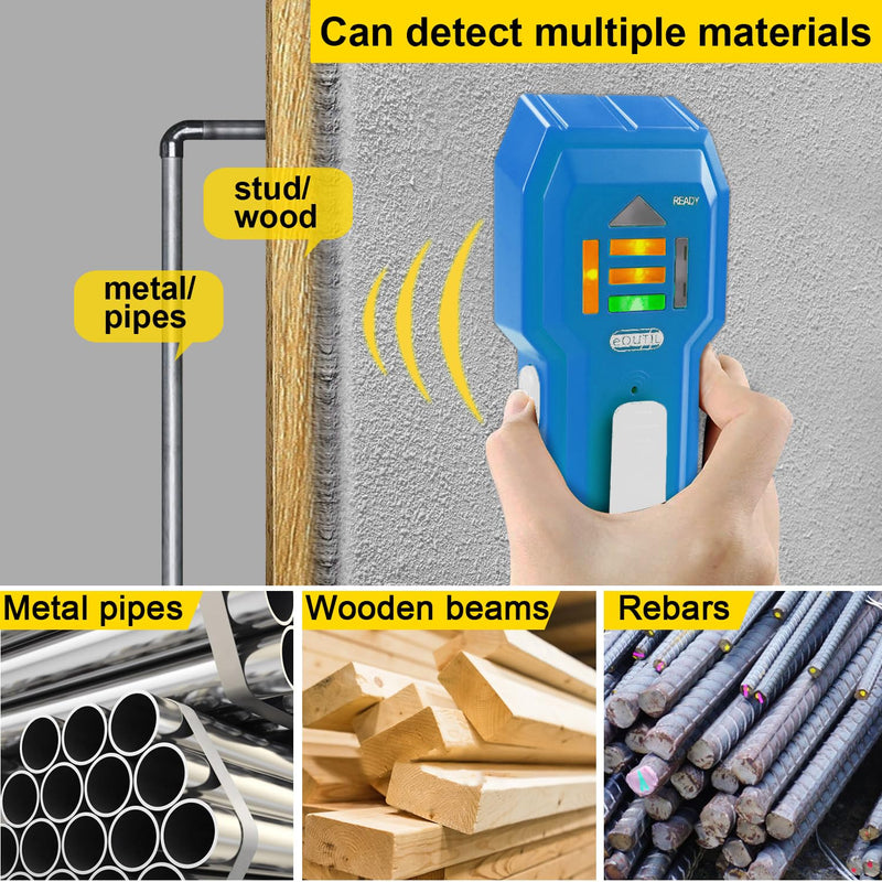 Stud Finder Wall Scanner Wood and Metal Detector Sensor for 3/4 inch Thickness Wall (ST102-Blue) Blue