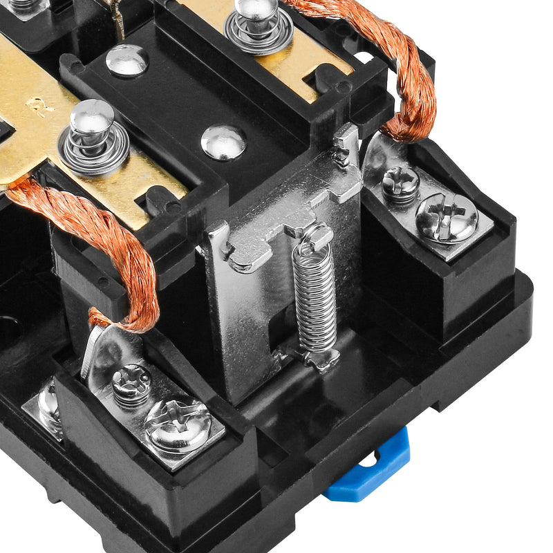 Baomain High Power Relay JQX-62F-2Z 220V AC 80A DPDT 2NO 2NC Electronmagnetic Relay, 35mm Rail Mount