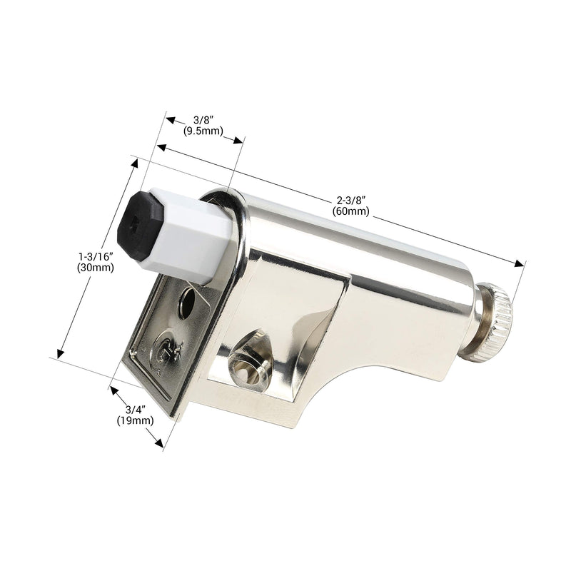 25 Pack Rok Hardware Soft Close Damper for Cabinet Doors/Compact/SoftClose Cabinet Adapter/Hardware/Hinge Polished Nickel Finish, SCD103 25 Pack