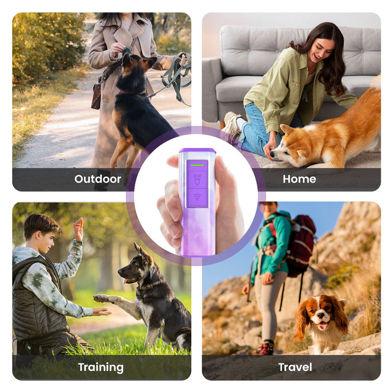 Ultrasonic Dog Bark Deterrent Device for Women – Stop Barking Safely for Own/Neighbor’s Dog, Rechargeable Anti Barking Device, 30ft Range, Portable & Effective Training Tool for Indoor/Outdoor Use