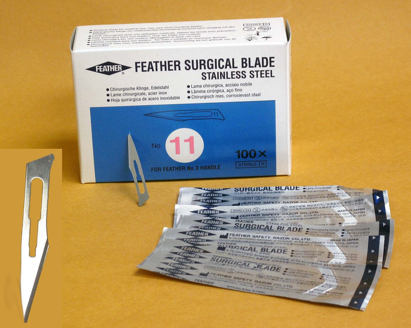 Graham-Field 2976#11 Sterile Surgical Blade, Stainless Steel Medical Knife Tool, Size 11, Pack of 100 #11