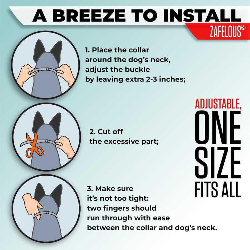 Flea and Tick Prevention for Dogs - Flea Collar - 2 Count - Adjustable