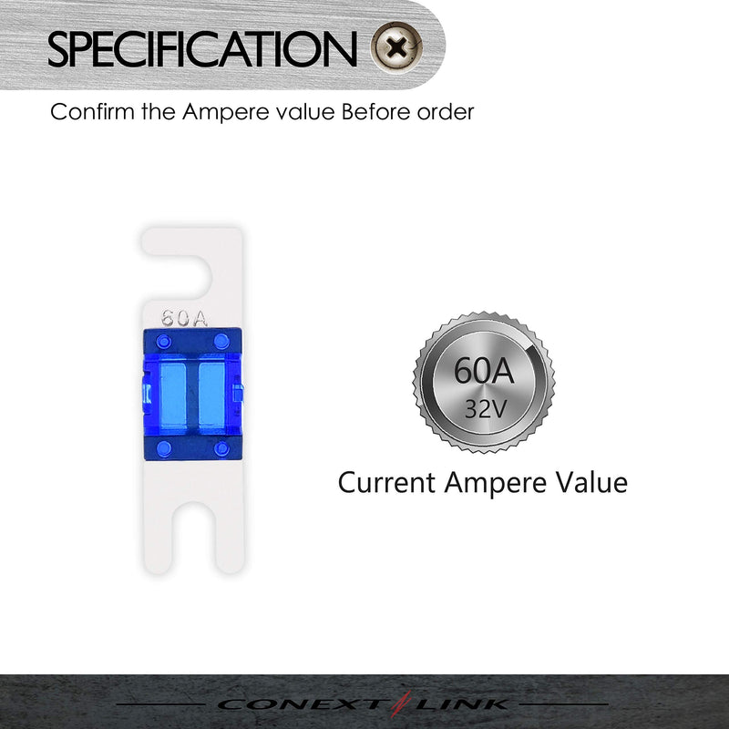Conext Link AFS60-10 Nickel 60 Amp AFS Fuse 10 Pack （14106）