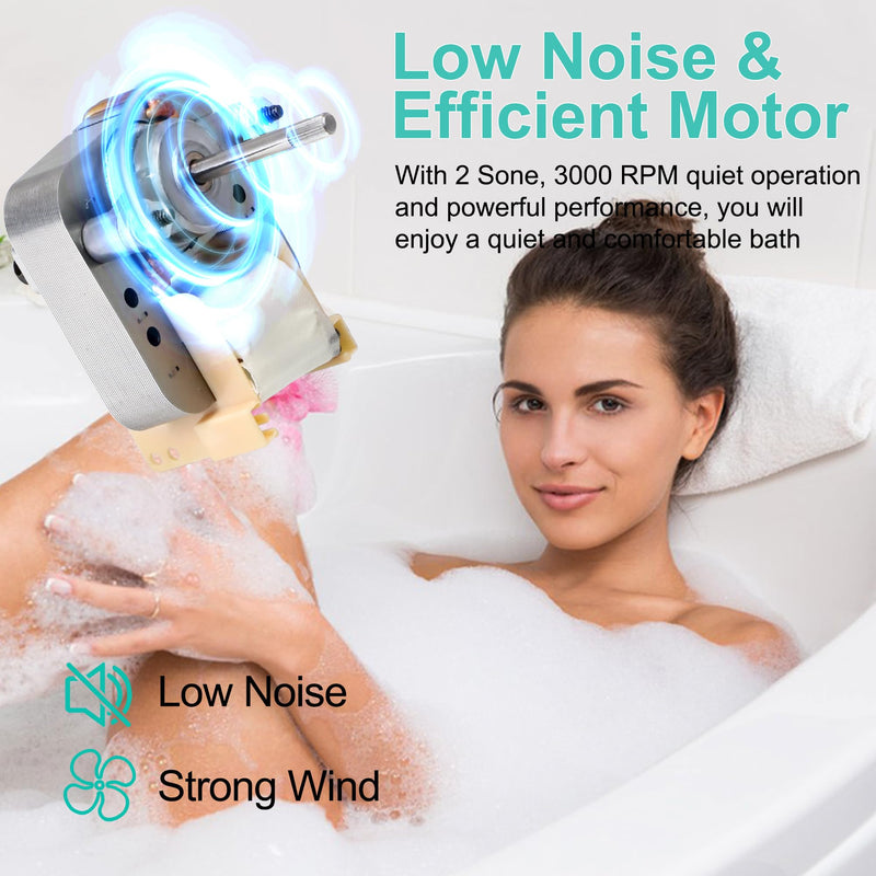 696N-R02 B Unit S97012026 Fan Motor Compatible with Broan 688-K 688-J 688-H 663G, Nutone 695-R02 B 695-R03 B 696N-R01 B Bathroom Exhaust Fan Motor Replacement Motor & Blower Wheel