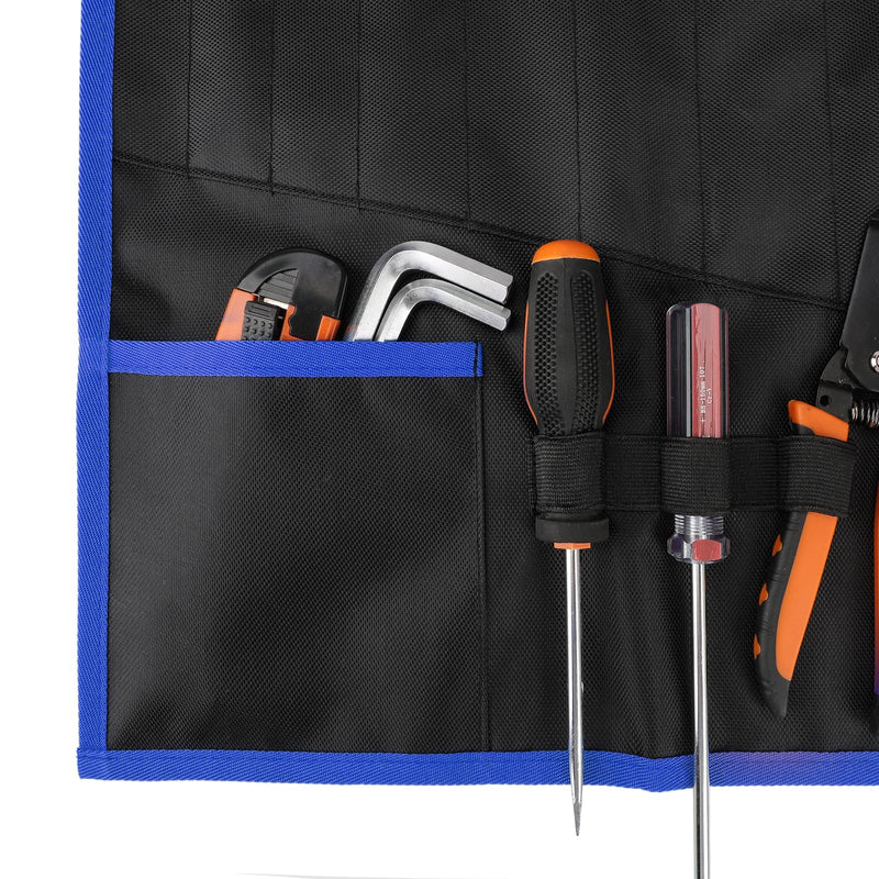 YOOFAN Wrench Roll Up Pouch – Wrench Organizer Bag with Handle, Wrench Holder for Hanging (19+1 Metric) 19+1 Metric