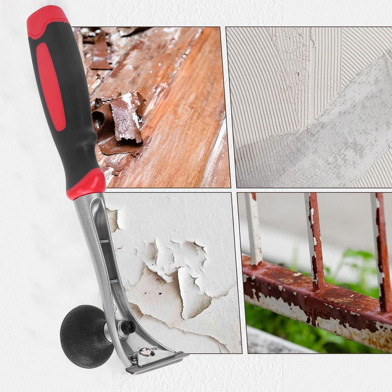 Premium Ergonomic Carbide Scraper, Scraper Tool for Removing Varnish Paint Glue Resin Dry Glaze Putty Scratch, Carbide Paint Scraper Anti Slip Paint Remover Premium