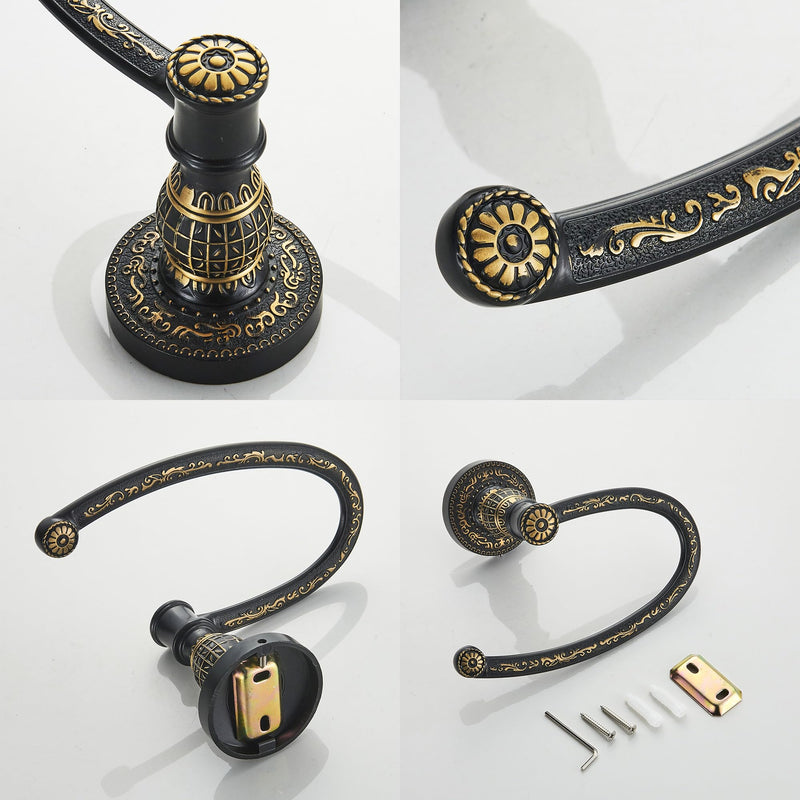 Vintage Style Antique Toilet Roll Paper Holder Retro Tissue Holder Wall Mounted Bathroom Hardware Antique Black-toilet Paper Holder
