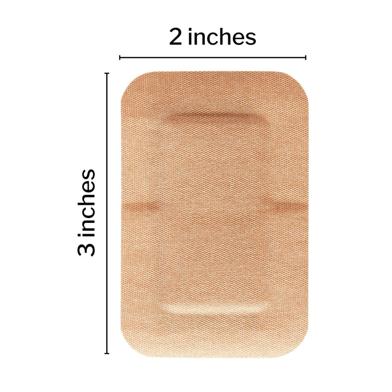 McKesson Adhesive Bandages, Sterile, Fabric Patch, 2 in x 3 in, 50 Count, 1 Pack