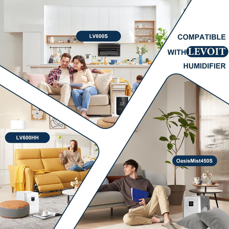 LV600S Humidifier Filter Pads 30 Pcs Mineral Absorption Pad Fit for LEVOIT LV600HH Humidifiers