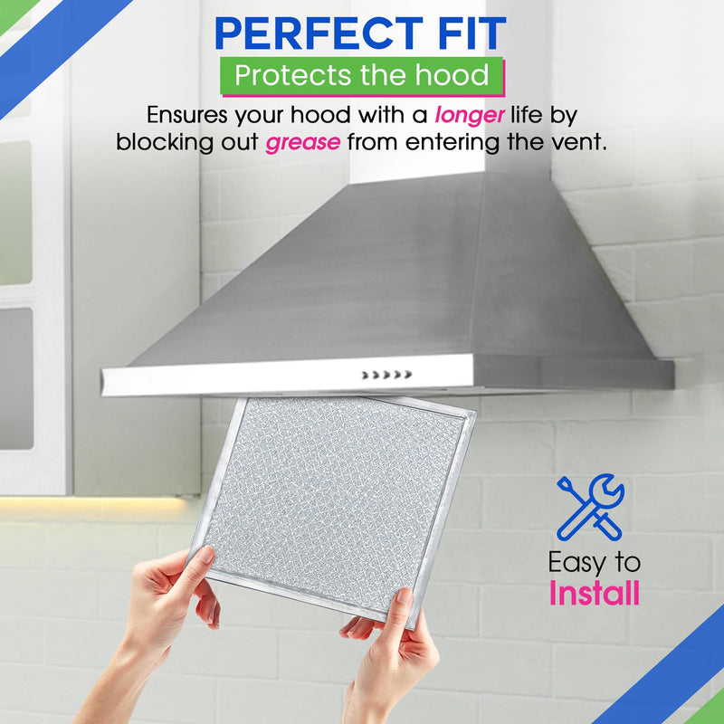 Stove Hood Vent Filter 8x8" Range Hood Filter Replacement for BCC024600 Ventline Range Hood Vent Filter for Exhaust Fan - Aluminum Mesh Grease Filter for Range Hood Filters the Kitchen Oven Air 2