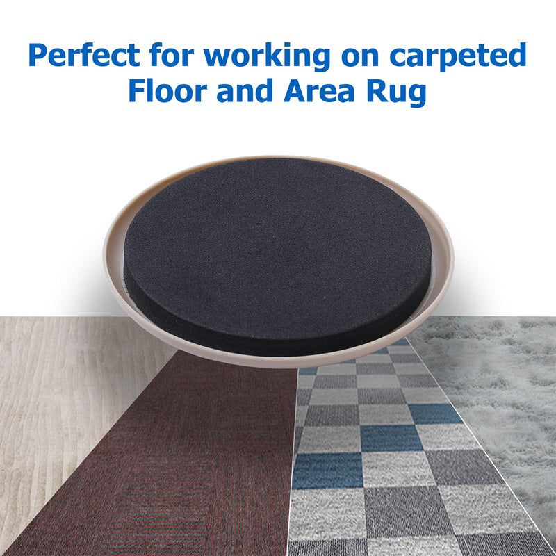 Furniture Sliders for Carpet, 8 Pcs 5" Round Furniture Moving Pads, Heavy-Duty Furniture Movers - Reusable Slider, Move Any Item Quickly, Easily and Safe! Beige