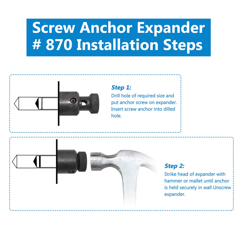 Screw Anchor Expander # 870 Replacement for Greenlee 870 Fits Anchor 84305 Power Drill Part for Caulking Anchor Size 3/8" - 16