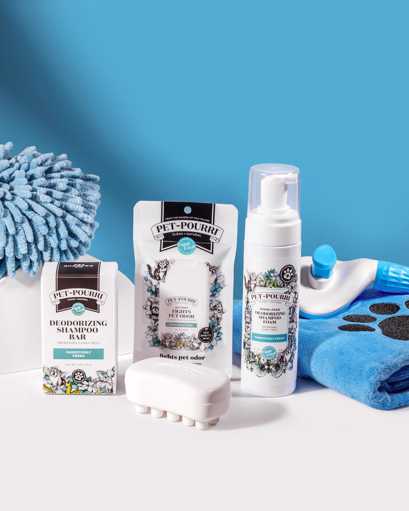 Pet-Pourri Rinse-Free Deodorizing Shampoo, Pawsitively Fresh, 6 Fl Oz - Jasmine, Fresh Air and Pear - PawsPlanet Australia