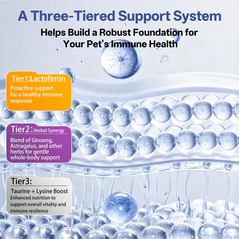 Lactoferrin for Dogs & Cats, Lactoferrin Supplements, Itchy Skin Relief, Containing Taurine and lysine，Immune Support & Gut Health - 100% Single-Ingredient Supplement With Bioactive Nutrients