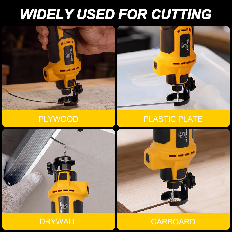 Cordless Brushless Drywall Cut-Out Tool for DeWalt 20V Battery