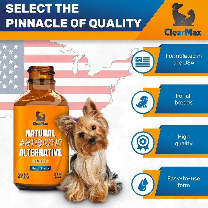Natural Antibiotics for Dogs ◆ Dog Antibiotic ◆ Antibiotics for Dogs ◆ Dog Multivitamin ◆ Pet Antibiotic ◆ Dog Antibiotics ◆ Antibiotic for Dogs ◆ 2 Oz Bacon 2 Fl Oz