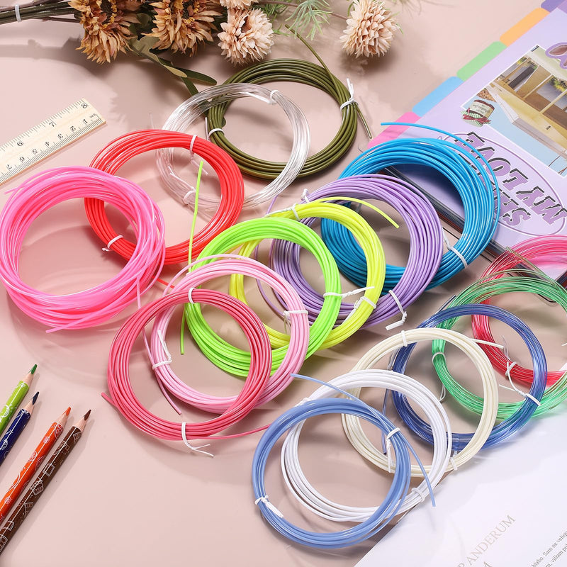 MECCANIXITY 30 Colors ABS 3D Pen Printer Filament Refills, Each Color 16.4 Feet Total 492 Feet 1.75mm Printing Filament for Most 3D Printing Pens