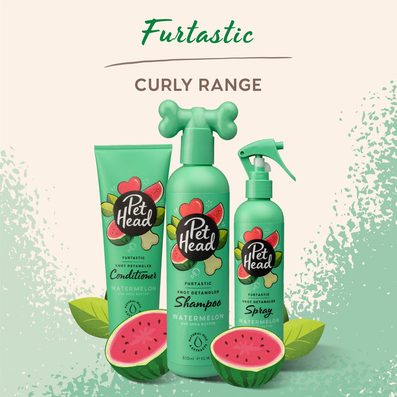 Pet Head Furtastic Dog Conditioner | Watermelon Scent | Dog Conditioner for Smelly Dogs | Knot Detangler | Care for Long Tangly Curls & Coats | Gentle Formula for Puppies | Made in USA | 8.4 fl. oz. - PawsPlanet Australia