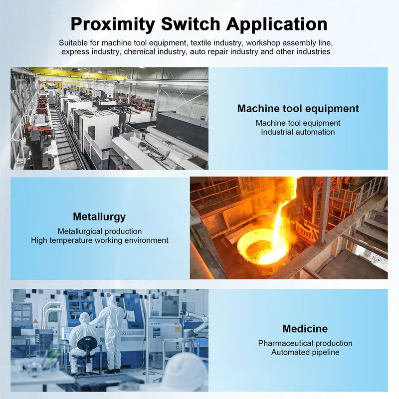 2Pcs M12 Inductive Proximity Sensor, NPN NO Proximity Switch, DC 6V-36V 4mm Normally Open Antivibration Proximity Sensor Reverse Power Protection,Directly Connecting with PLC 2 pcs