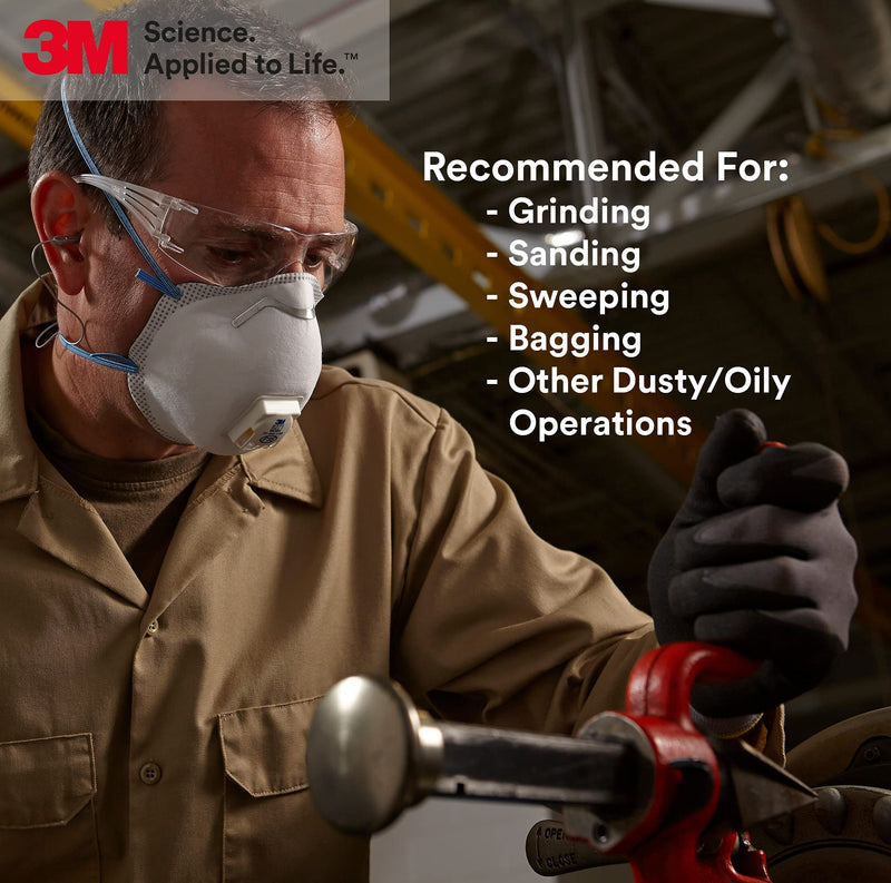 3M Particulate Disposable Respirator 8271, P95, Pack of 10, NIOSH APPROVED