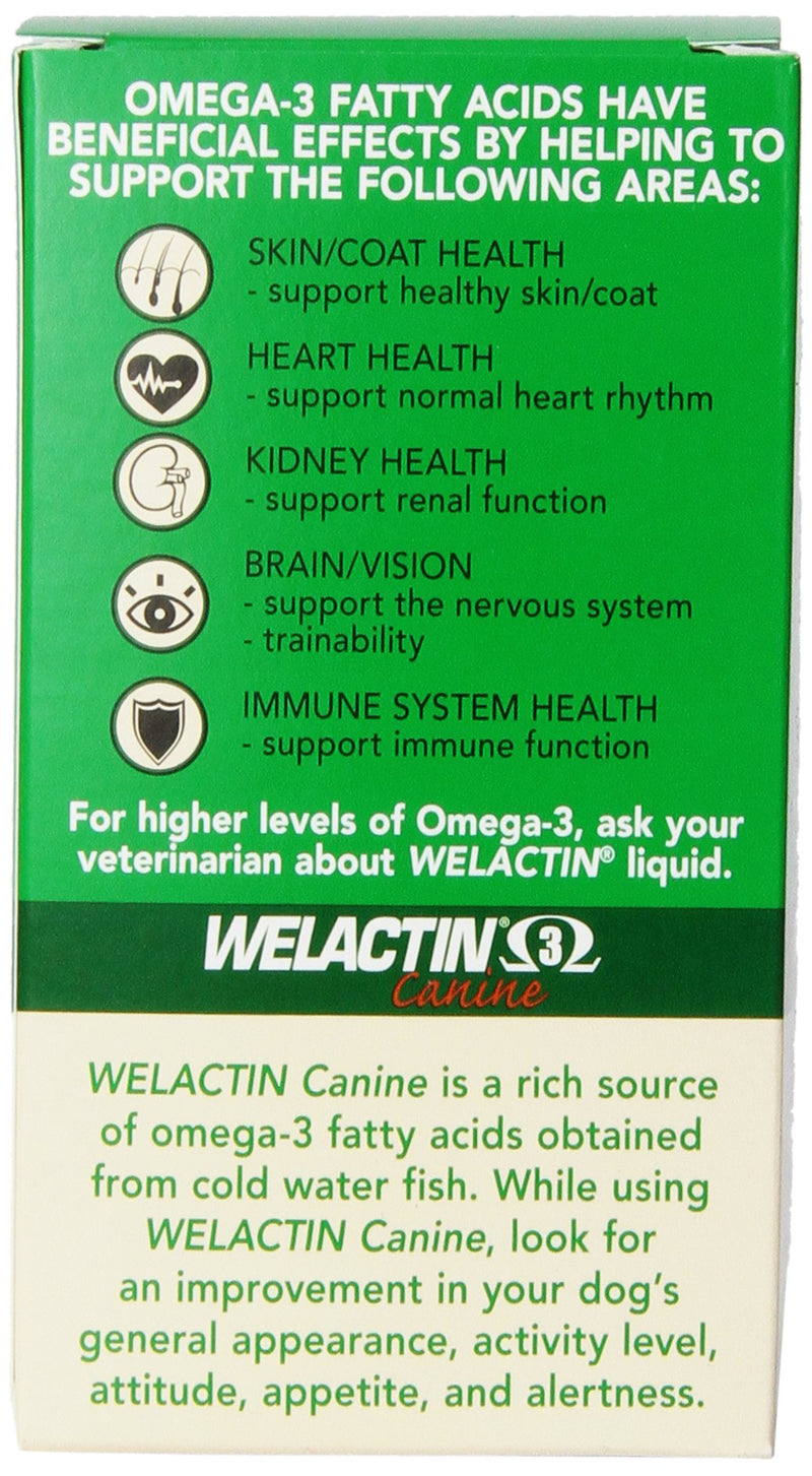 Nutramax Welactin Omega-3 Fish Oil Skin and Coat Health Supplement Liquid for Dogs - 120 Softgels - PawsPlanet Australia