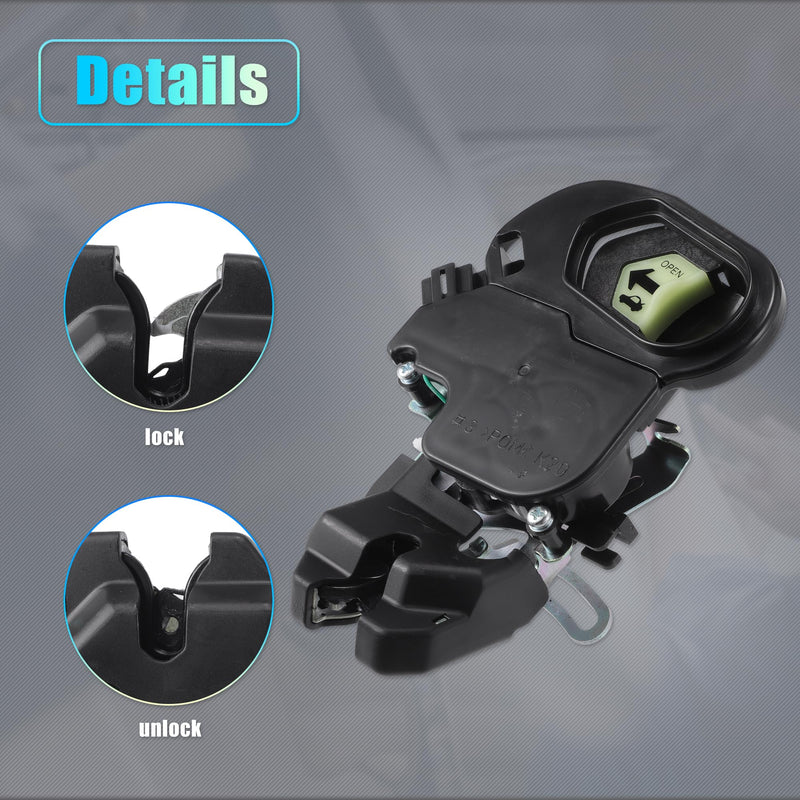 X AUTOHAUX Replacement Rear Liftgate Door Lock Actuator for Honda Civic EX 2006-2011 Tailgate Latch Assembly No.74851SNAA22 Black