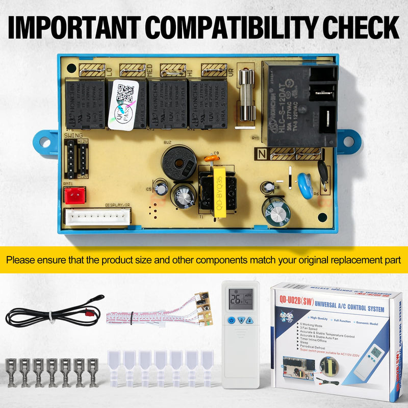Universal AC Control Board, Multifunctional Panel 110-220V with Accessories