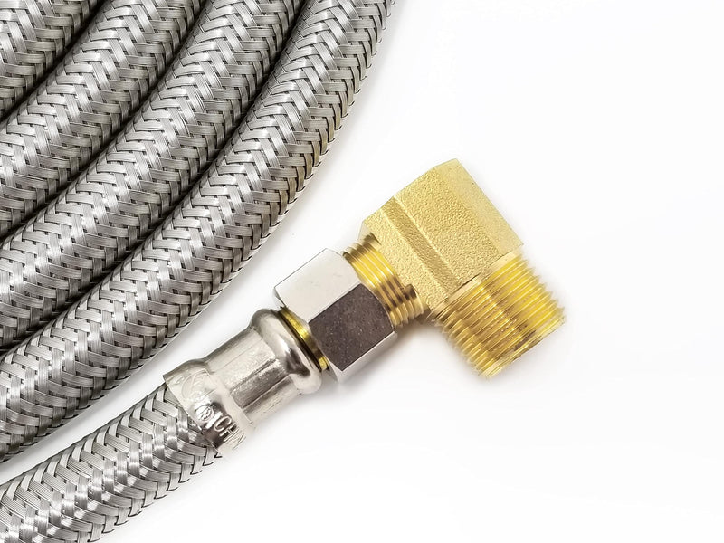 Dishwasher Hose Installation Kit - Premium Stainless Steel - Burst Proof Water Supply Line with 3/8" Compression Connections from Kelaro 8 Foot - NewNest Australia