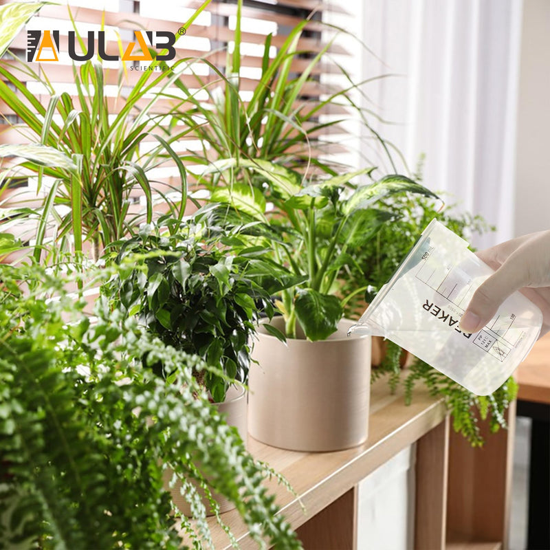 ULAB Scientific Stackable Graduated Plastic Beakers, 3pcs of 1000ml(33.8oz), with Easy-to-Read Printings in Black, UBP1014 3pcs of Vol.1000ml with black printings