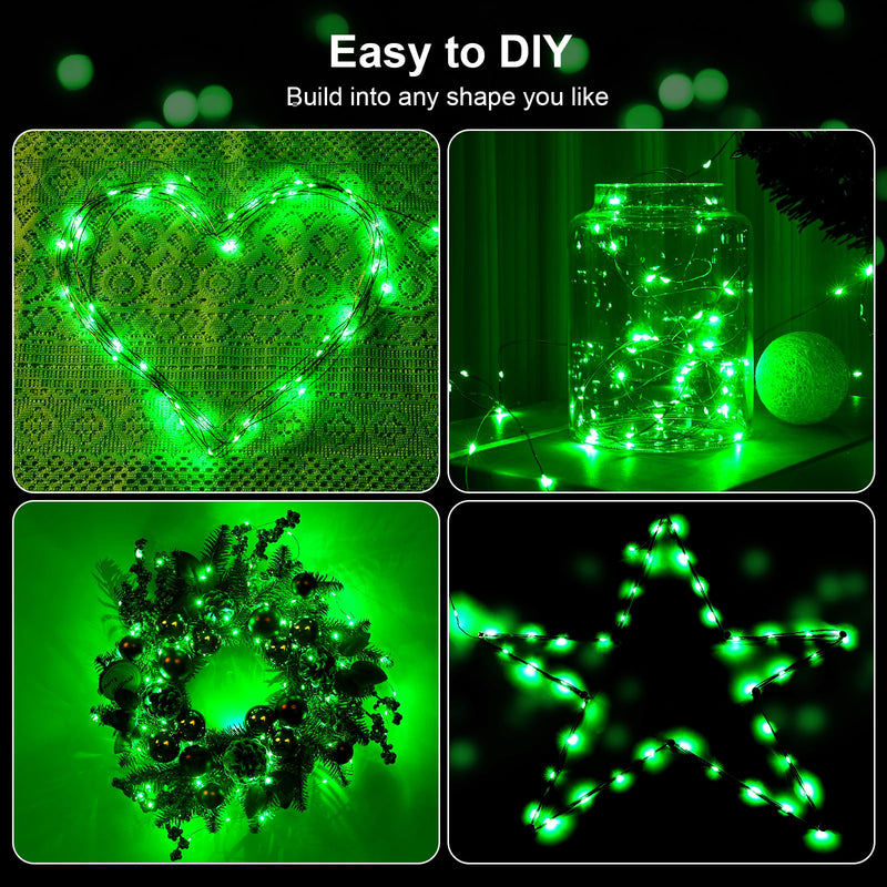 1 Pack 16.4ft Battery Operated String Lights with Timer, Green with Synchronized Twinkle Mode, Fairy Lights Battery Powered, 50 LEDs, Idea for Christmas Bedroom Party Wedding 1 Pack-Upgrade