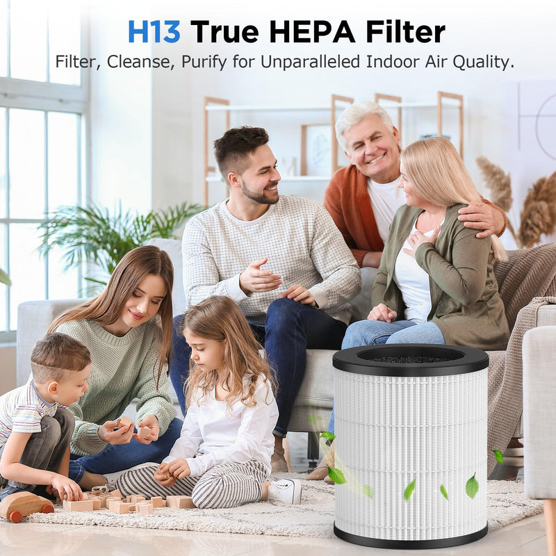 MOOKA M05 Genuine Air Purifier Filter Replacement, 1 Pack HEPA Filter 6.3" x 5.5" x 5.5"