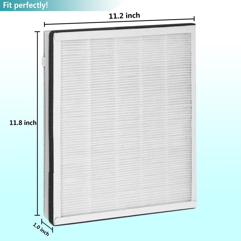 2-Pack IC-5018 IC5120 True Hepa Filter, Compatible with InvisiClean Aura IC-5018, Aura II IC-5018 and Sensa IC-5120 Air Purifier, H13 Grade 3-in-1 True HEPA Filter