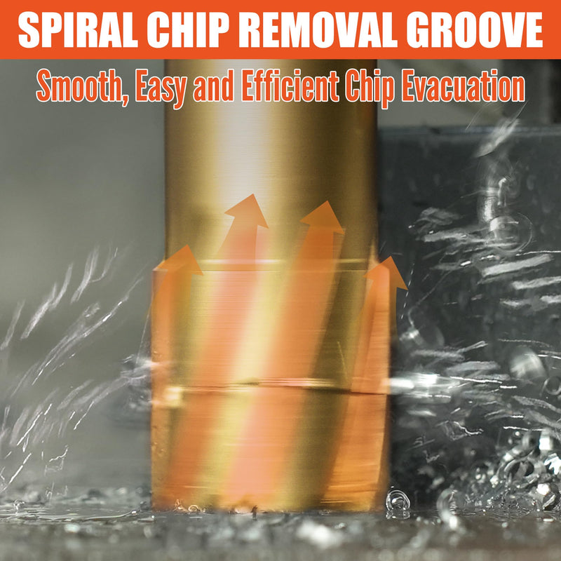 EASEWORK TOOL Carbide-Tipped Annular Cutter, 1/2-inch Cutting Diameter x 2-inch Cutting Depth, 3/4" Weldon Shank, TCT Mag Drill Bit with Advanced PVD Nano-Coating 1/2" * 2"