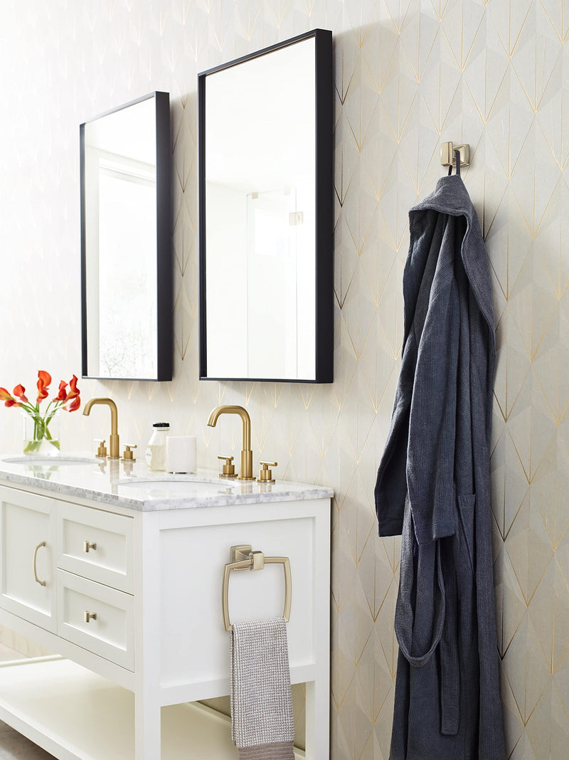 Amerock BH36030BBZ | Golden Champagne Single Robe Hook | 2-5/16 inch (59 mm) Length Towel Holder | Revitalize | Towel Hook for Bathroom | Bathroom Hardware | Bath Accessories