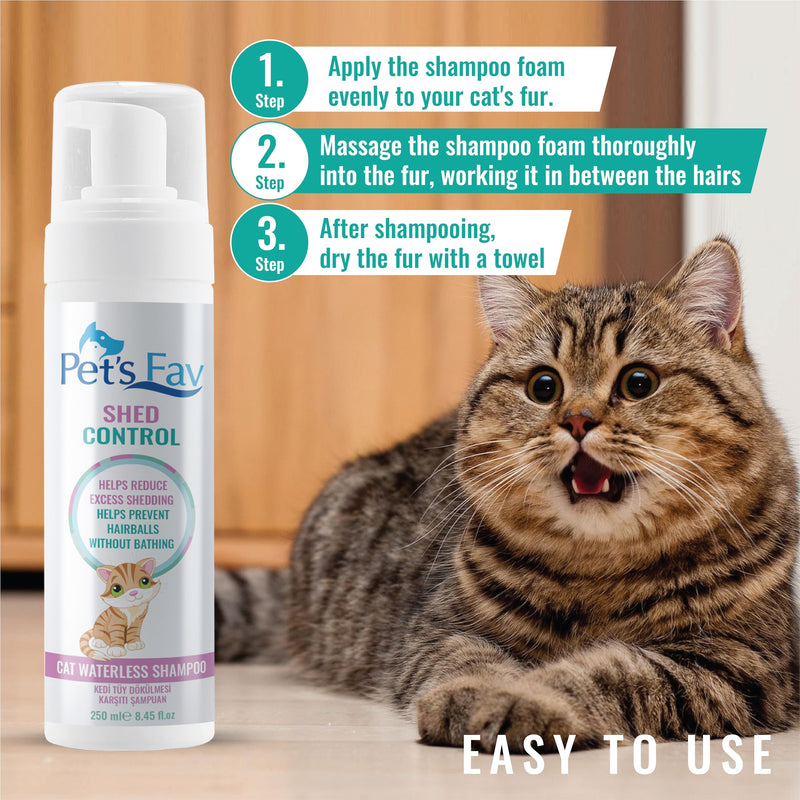 Cat Waterless Shed Control Shampoo -Good for Cats -No Rinse Dry Shampoo -Waterless Shampoo for Shedding Kitties -Dry Help for Shed Control -Pet Grooming Supply - PawsPlanet Australia