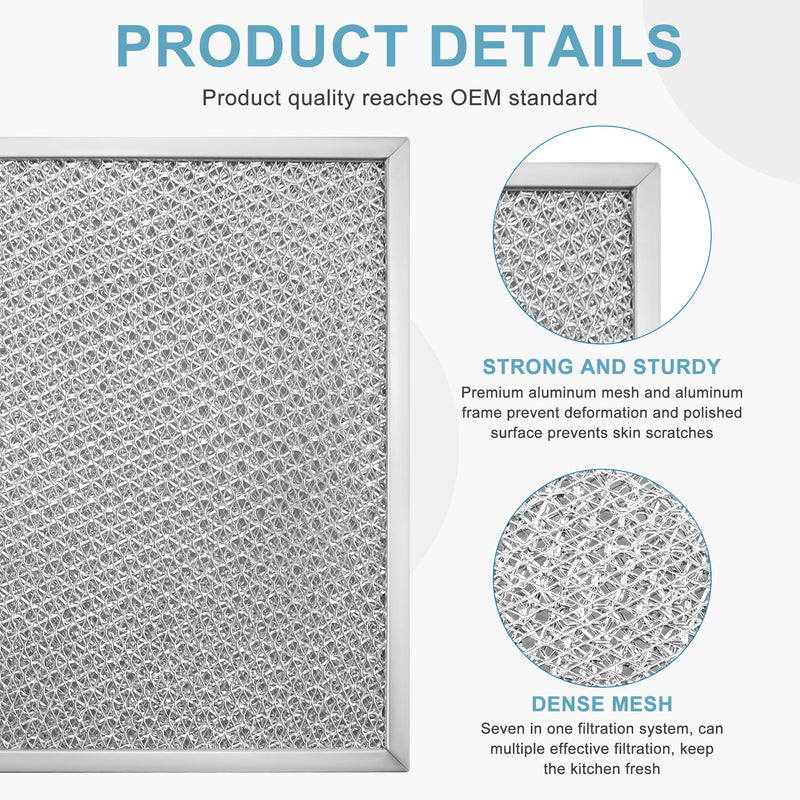 2 Pack Aluminum Range Hood filter 97006931 Replacement for Bro-an Nu-tone Range Hood Grease Filter PART#S97006931 (10-1/2 x 8-3/4 in) BP29, 88150, 99010121 by AMI PARTS 2