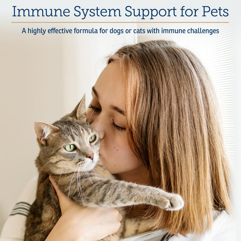 Rx Vitamins Liquid Immuno Dog & Cat Immune Support - Reishi Mushroom Supplement for Dogs & Cats Plus L-Lysine - Ideal Eye Supplements, Immunity Booster Supplements for Pets - 4 oz New Label
