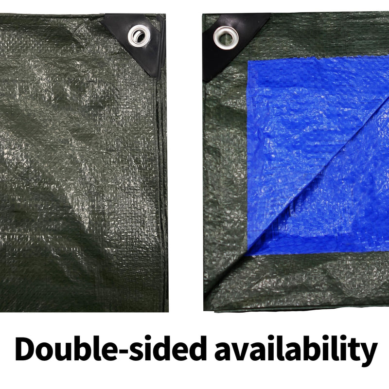 TARPAL 4x6 Green Tarp Waterproof (2 Pack) Small tarps Multipurpose Protective Cover All Purpose Poly Tarps Cover for Firewood Outdoor Furniture etc Green / Blue 4×6feet（2-pack）-Finished size