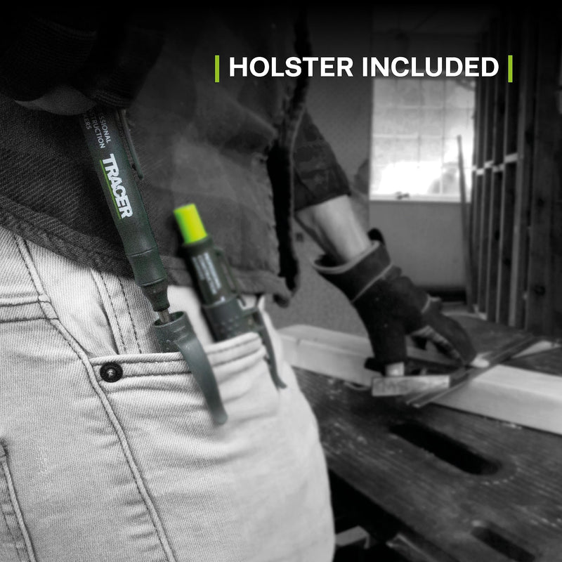 Tracer Deep Pencil Marker - Replacement Lead (6 Pack) - Site Holsters - All In One Marking Kit - Built For Construction Pencil + Lead