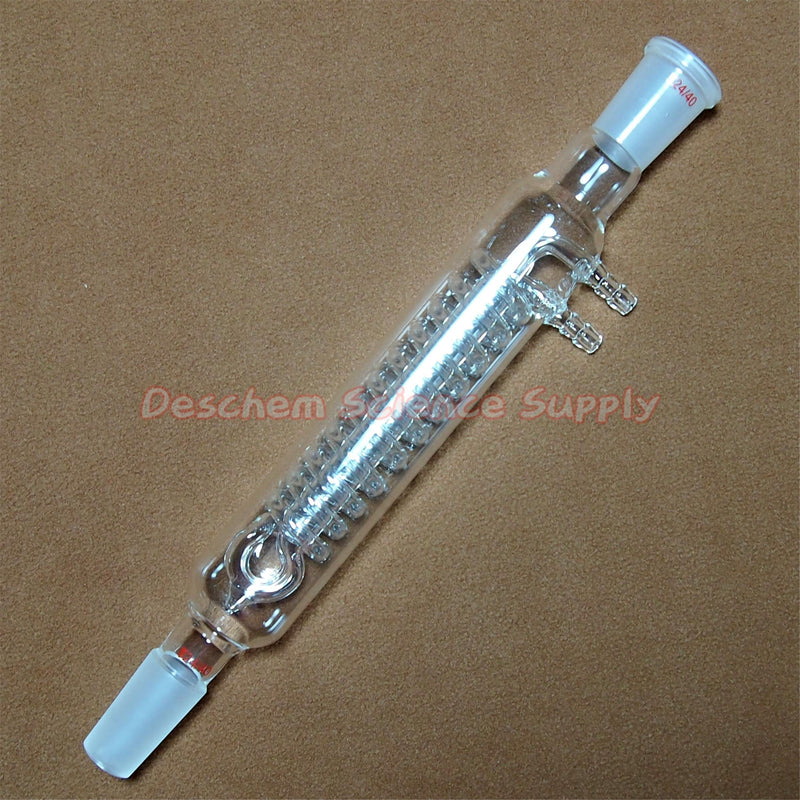 200mm,24/40,Glass Spiral Reflux Condenser,New Advance Lab Glassware