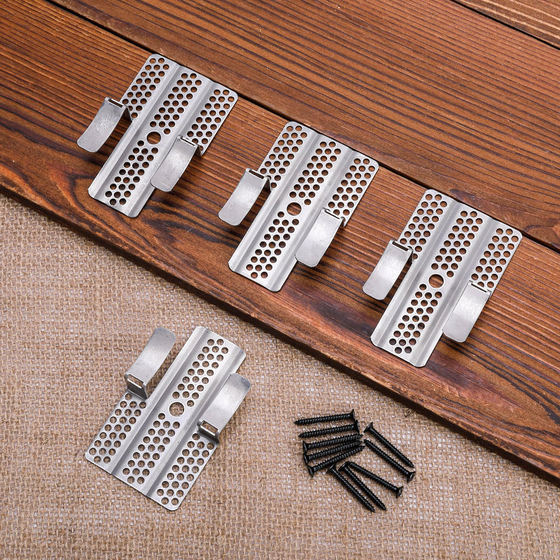 moonoom 32 Pack Drywall Repair Clips, 1/2 inch Drywall Fastener Clip with 64 Screws, Stainless Steel Wall Patch Clips for Damaged Walls Repairing 32 Pcs