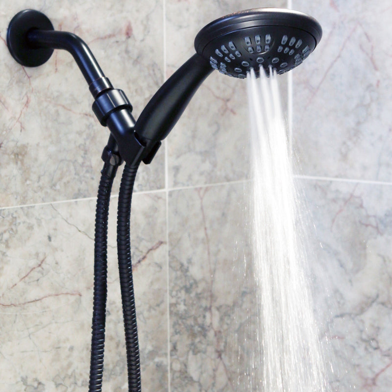 Universal 60 Inch Flexible Shower Hose - Extra Long, Stainless Steel, Double-Buckle For Handheld Showerhead - Oil-Rubbed Bronze Oil Rubbed Bronze
