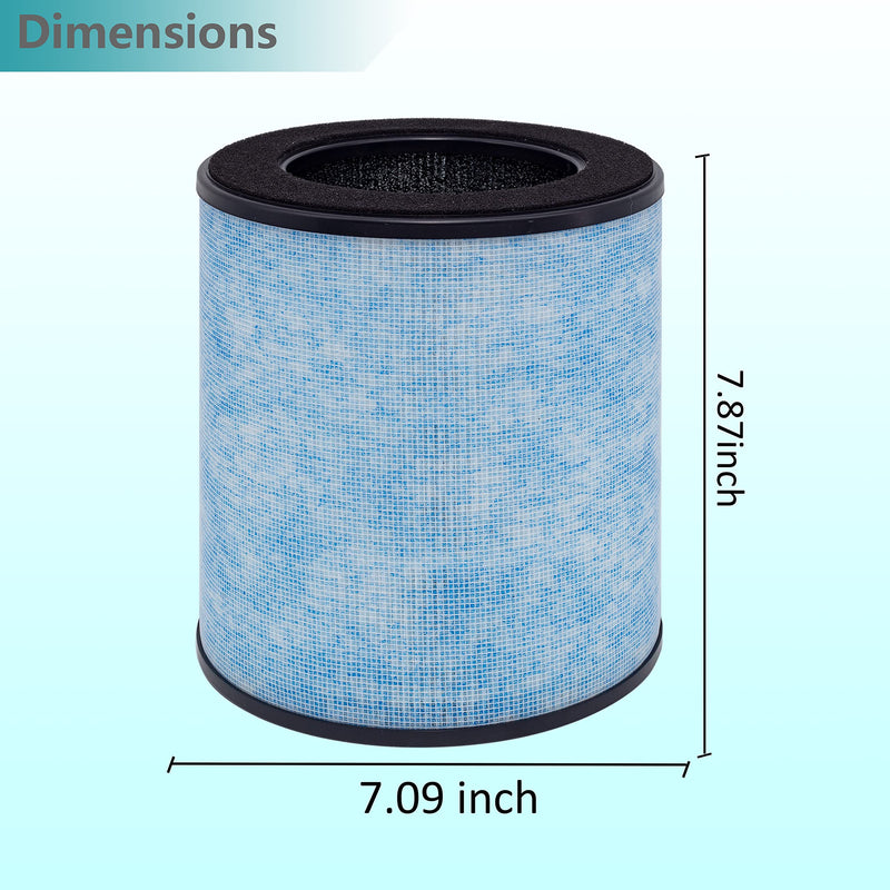 MK03 Air Filter Replacement, Compatible with AROEVE MK03 / DH-JH03 and POMORON MJ003H Air Purifier, 2-Pack